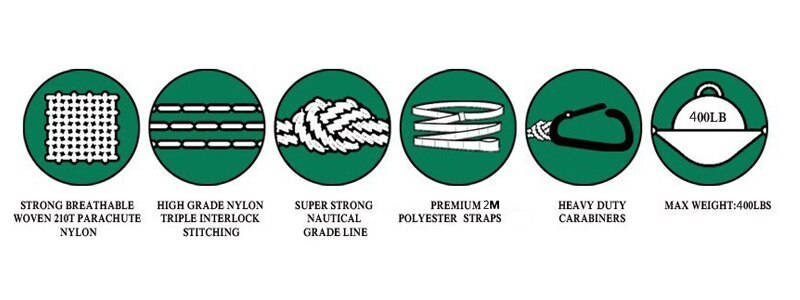 Portable Nylon Parachute Hammock Camping Survival Garden  Hunting Leisure Hamac Travel Double Person Hamak Free shipping