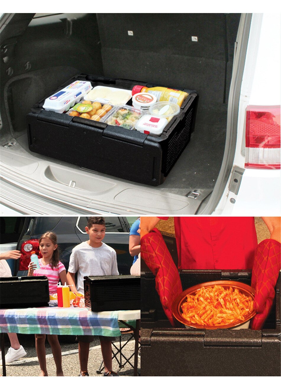 Outdoor Camping Folding Incubator 24LEPP Supermarket Fresh Food Constant Temperature Preservation Box Car Portable Refrigerator