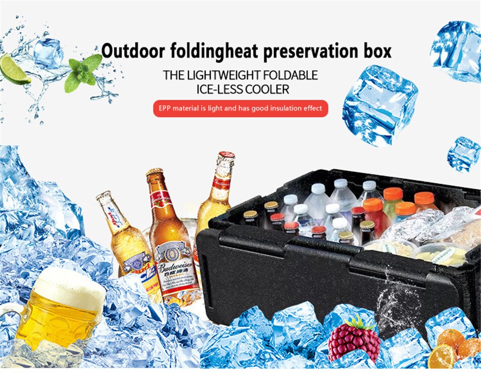 Outdoor Camping Folding Incubator 24LEPP Supermarket Fresh Food Constant Temperature Preservation Box Car Portable Refrigerator