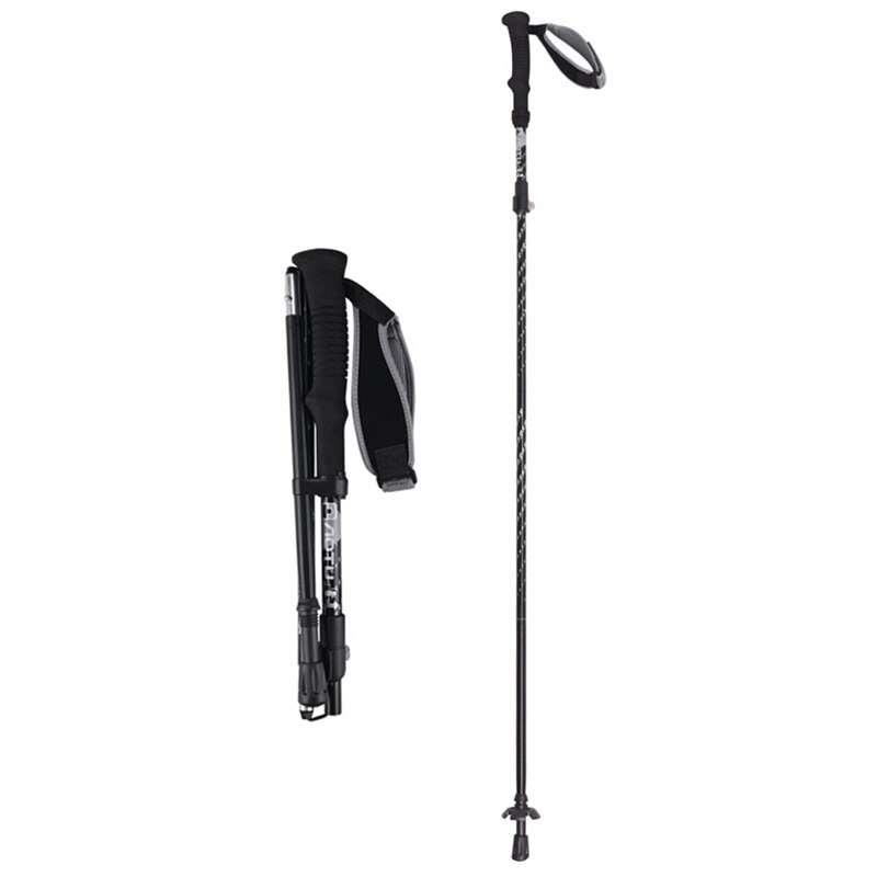 Outdoor Foldable Climbing Pole 4-section M-Pole Folding Ultralight Trekking Camping Hiking Poles Portable Aluminum Walking Stick