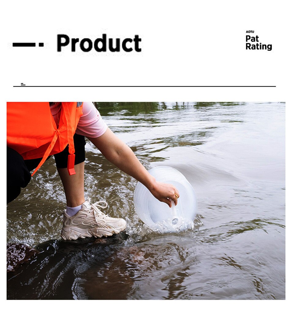 Outdoor Camping 15L Large-Capacity Folding Water Storage Bucket Car Portable Water Storage Tank Family Picnic Barbecue Water Bag