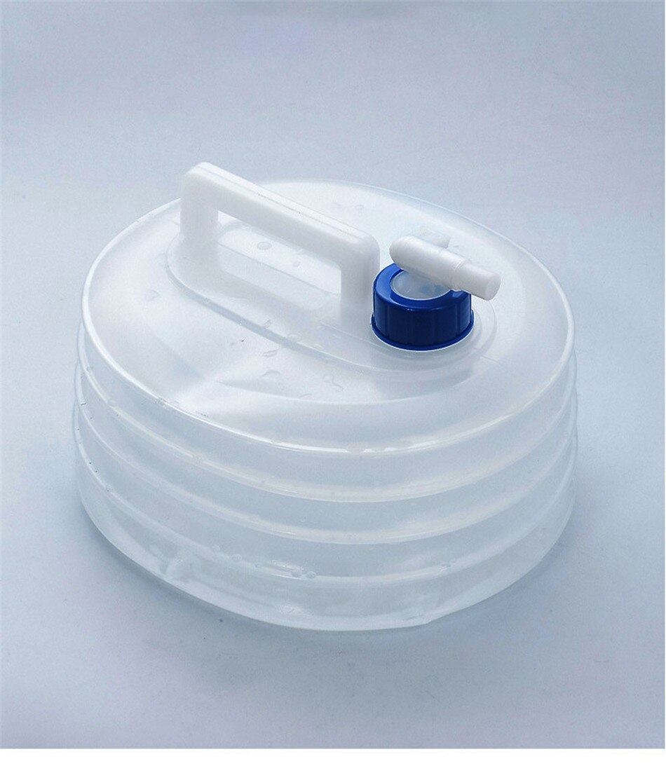 Outdoor Camping 15L Large-Capacity Folding Water Storage Bucket Car Portable Water Storage Tank Family Picnic Barbecue Water Bag