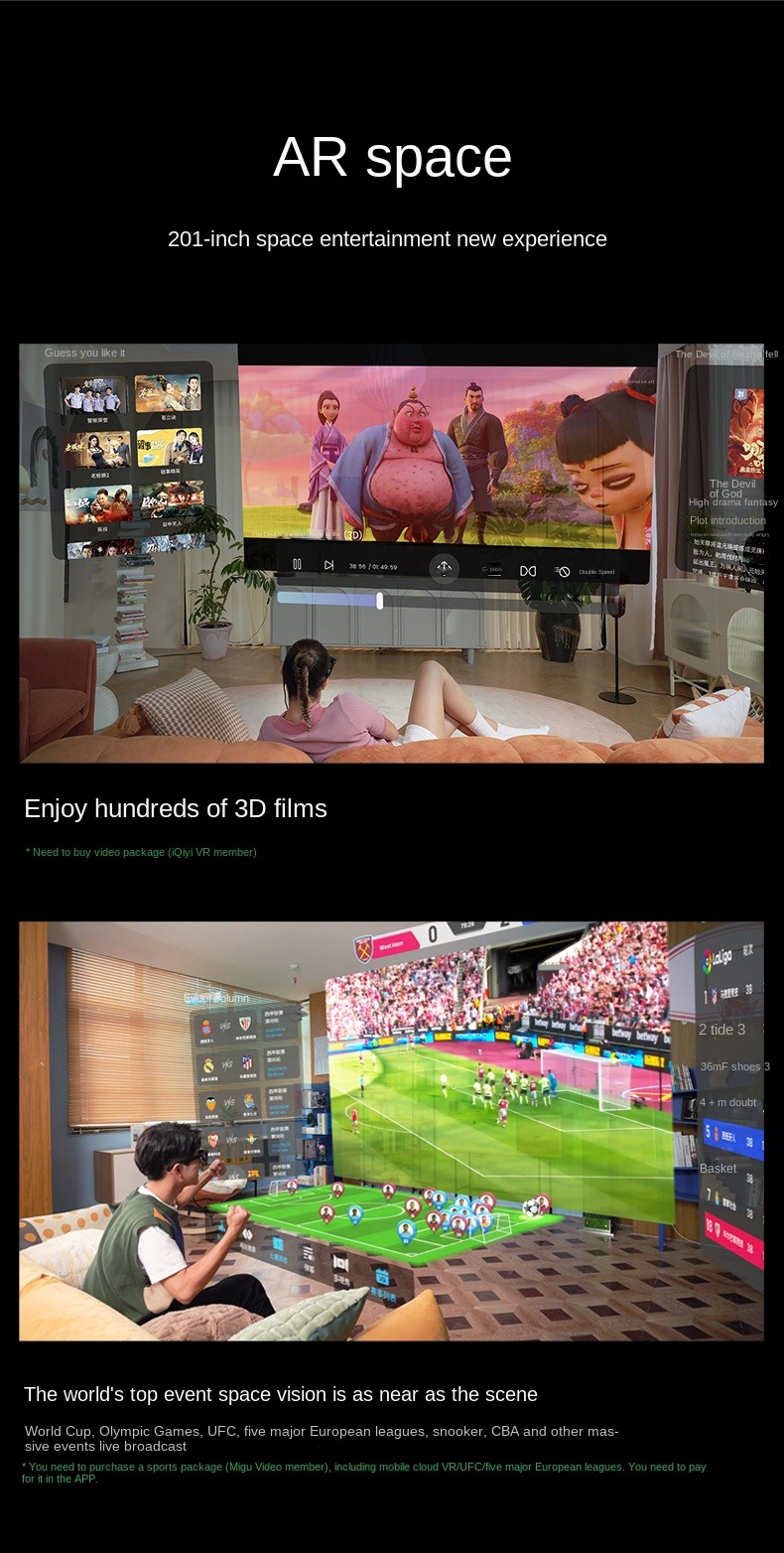 New Nreal Air Smart AR Glasses HD Private Giant Mobile Computer Projection Screen Viewing Portable Game Video Music Sunglasses