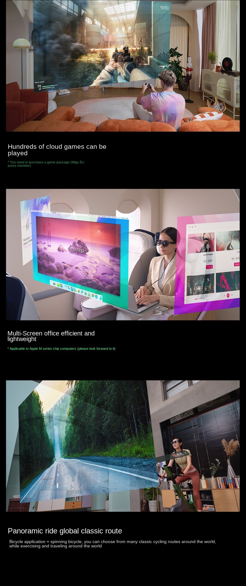 New Nreal Air Smart AR Glasses HD Private Giant Mobile Computer Projection Screen Viewing Portable Game Video Music Sunglasses