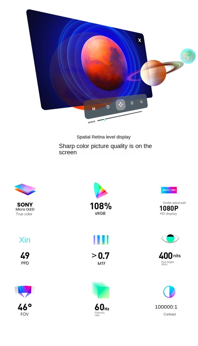 New Nreal Air Smart AR Glasses HD Private Giant Mobile Computer Projection Screen Viewing Portable Game Video Music Sunglasses