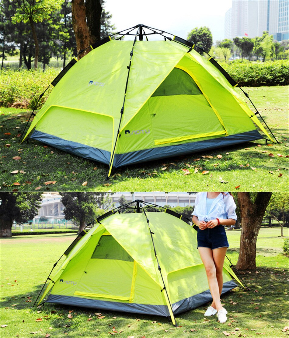 Outdoor Camping Multifunctional Automatic Quick-Opening Tent Waterproof And Windproof Tent With Mosquito Net Household 3-4P Tent
