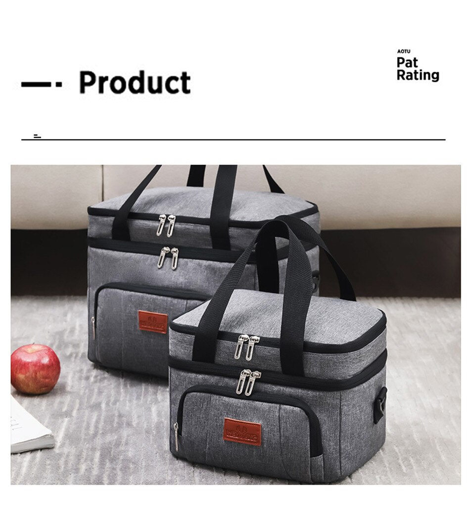 Outdoor Camping Large-Capacity Portable Insulation Bag Portable Fresh-Keeping Cold Ice Bag Food Refrigerated Take-Out Incubator