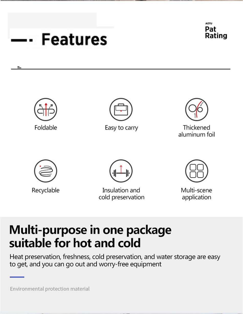 Outdoor Camping Large-Capacity Portable Insulation Bag Portable Fresh-Keeping Cold Ice Bag Food Refrigerated Take-Out Incubator