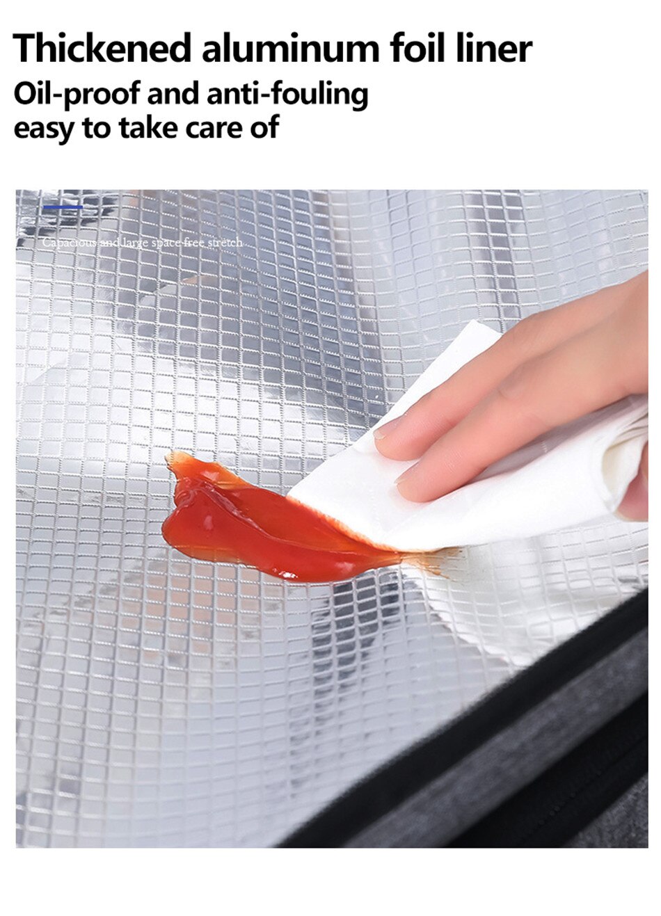 Outdoor Camping Large-Capacity Portable Insulation Bag Portable Fresh-Keeping Cold Ice Bag Food Refrigerated Take-Out Incubator