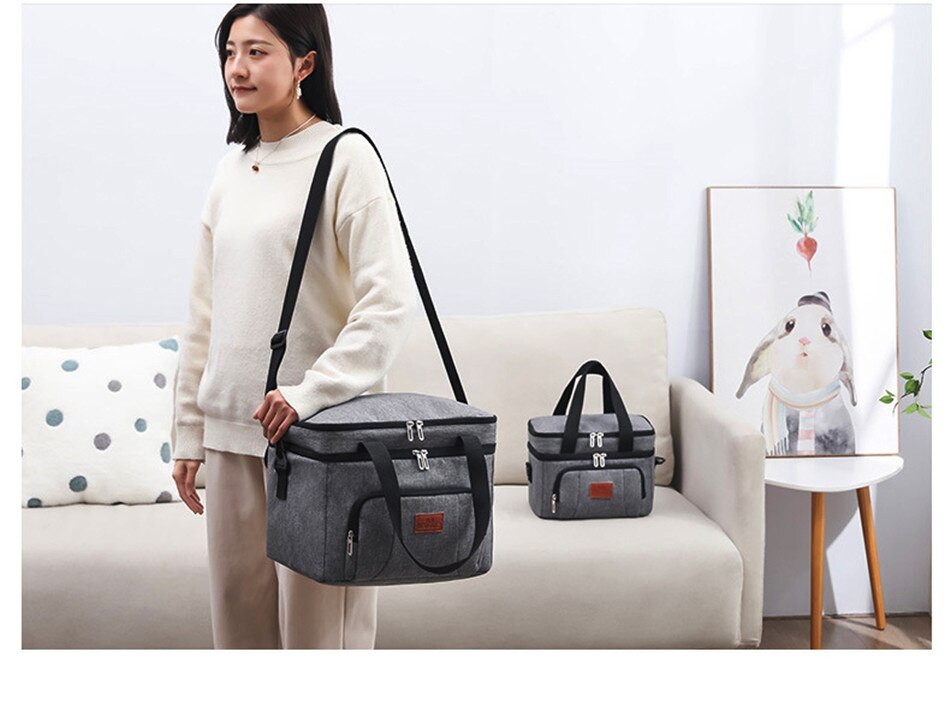 Outdoor Camping Large-Capacity Portable Insulation Bag Portable Fresh-Keeping Cold Ice Bag Food Refrigerated Take-Out Incubator