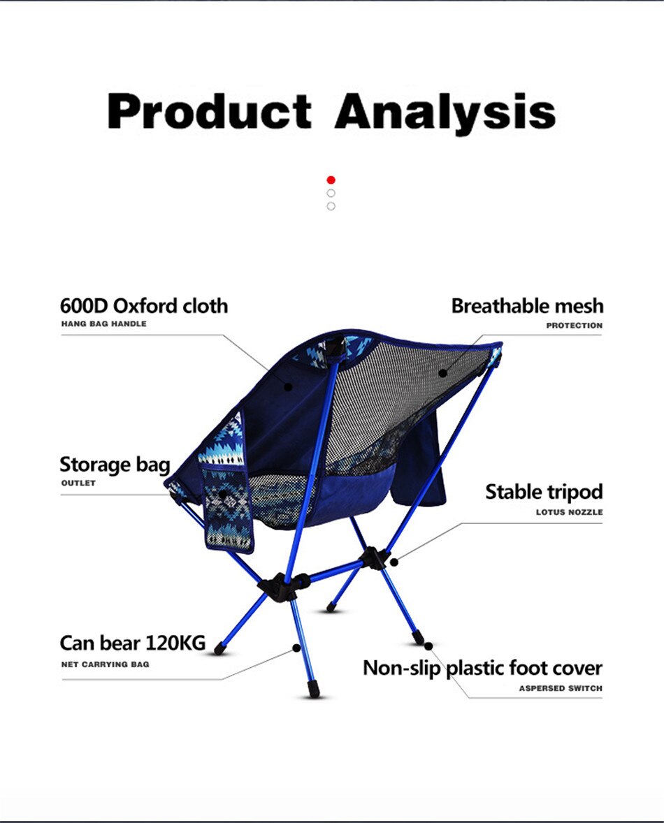 Outdoor Camping Portable Folding Camouflage Moon Chair Ultra Light Aluminum Alloy Outing Camping Fishing Back Chair Beach Chair