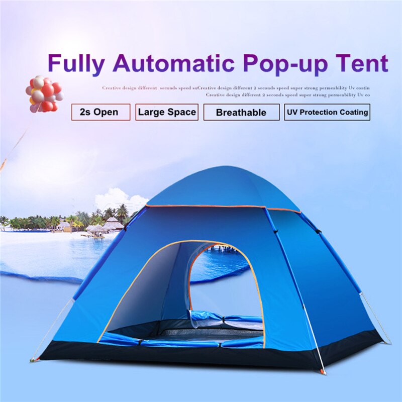 Outdoor Portable Waterproof Camping Tent Anti-UV 2 Person Ultralight Folding Tent Instant Popup Hiking Travel Awning Sunshelter