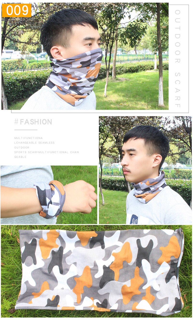 Multifunctional Sports Headwear Headband Bandana Balaclava Face Cover Scarf Sweatband Hairband for Cycling Yoga Camping Hiking