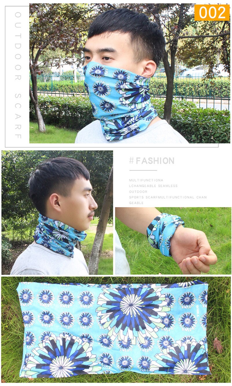 Multifunctional Sports Headwear Headband Bandana Balaclava Face Cover Scarf Sweatband Hairband for Cycling Yoga Camping Hiking