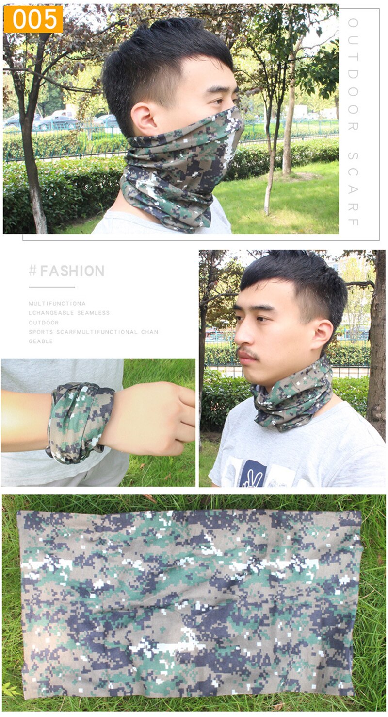 Multifunctional Sports Headwear Headband Bandana Balaclava Face Cover Scarf Sweatband Hairband for Cycling Yoga Camping Hiking