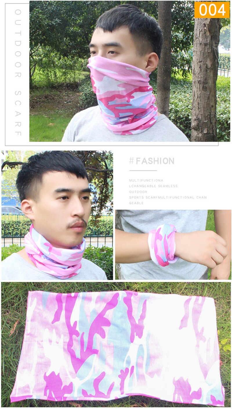 Multifunctional Sports Headwear Headband Bandana Balaclava Face Cover Scarf Sweatband Hairband for Cycling Yoga Camping Hiking