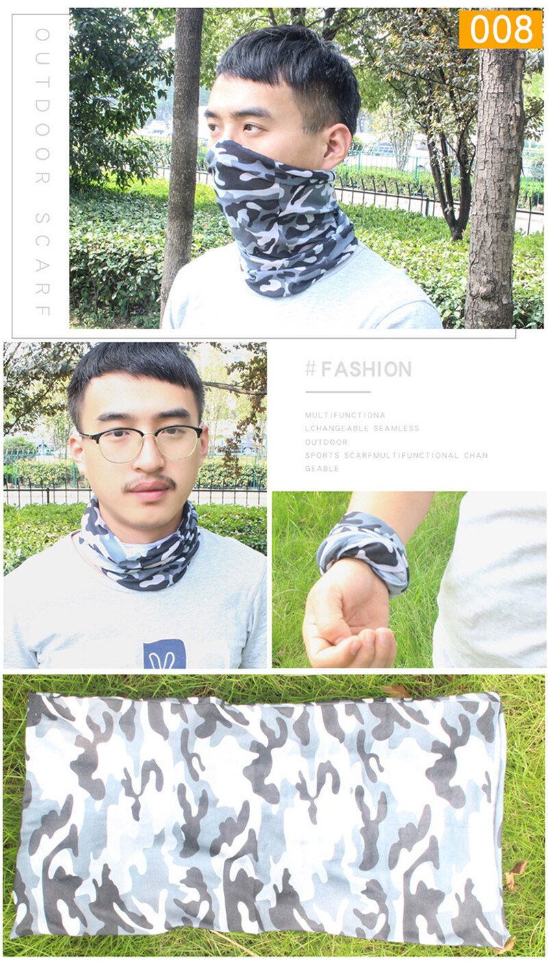 Multifunctional Sports Headwear Headband Bandana Balaclava Face Cover Scarf Sweatband Hairband for Cycling Yoga Camping Hiking