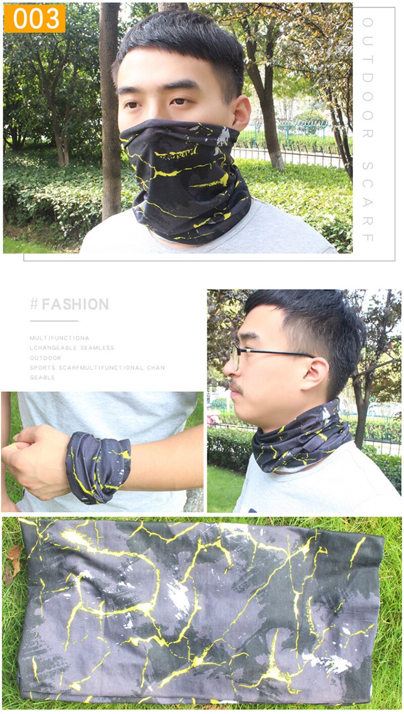 Multifunctional Sports Headwear Headband Bandana Balaclava Face Cover Scarf Sweatband Hairband for Cycling Yoga Camping Hiking