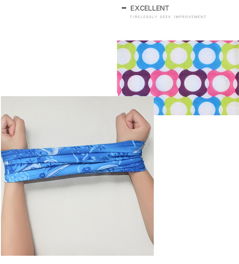 Multifunctional Sports Headwear Headband Bandana Balaclava Face Cover Scarf Sweatband Hairband for Cycling Yoga Camping Hiking