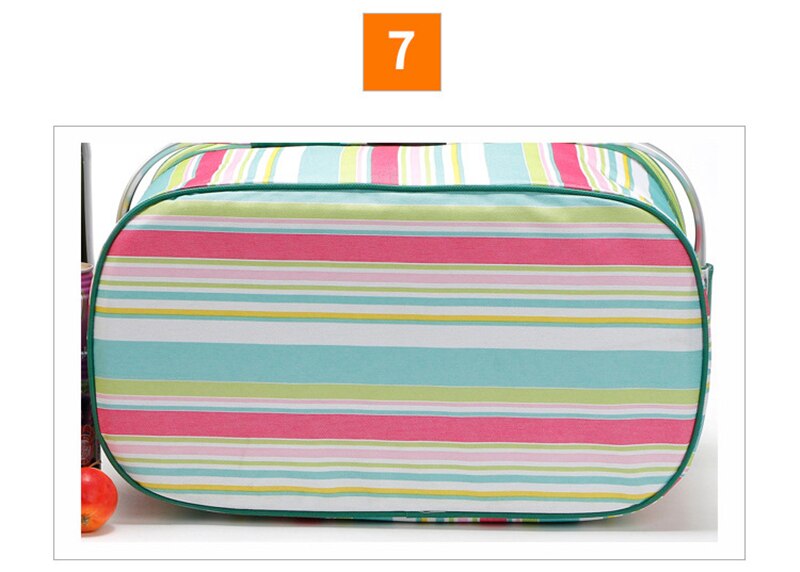 Portable 26L Picnic Basket Camping Refrigerator Bag Beer Ice Cooler Thermo Tourism Food Storage Box Outdoor Beach Lunch Handbag