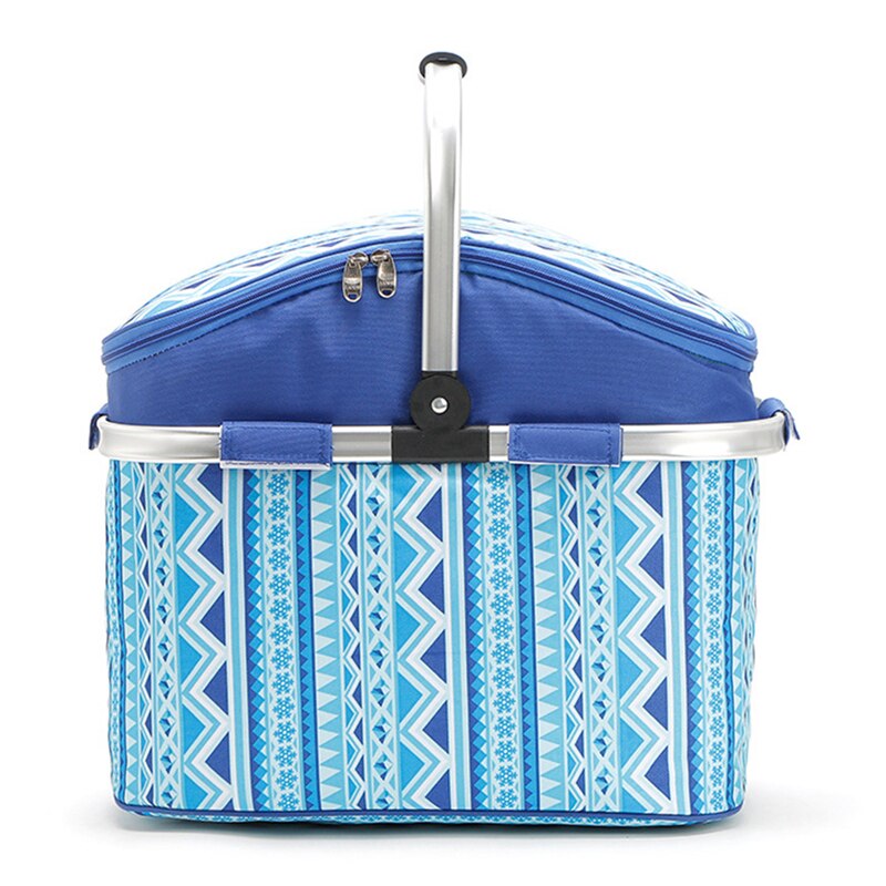 Portable 26L Picnic Basket Camping Refrigerator Bag Beer Ice Cooler Thermo Tourism Food Storage Box Outdoor Beach Lunch Handbag