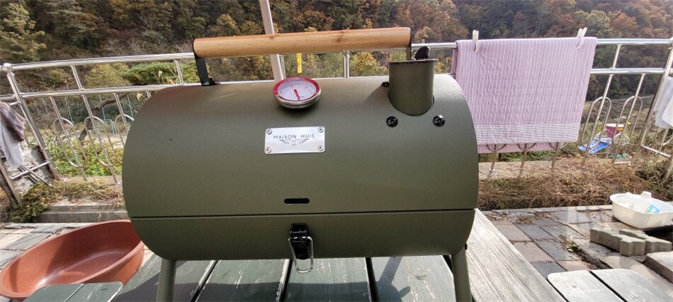 Portable Outdoor Barbecue Grill Household Small Barbecue Skewers Thickened Carbon Grill Camping Picnic Suitable For 3-5 People