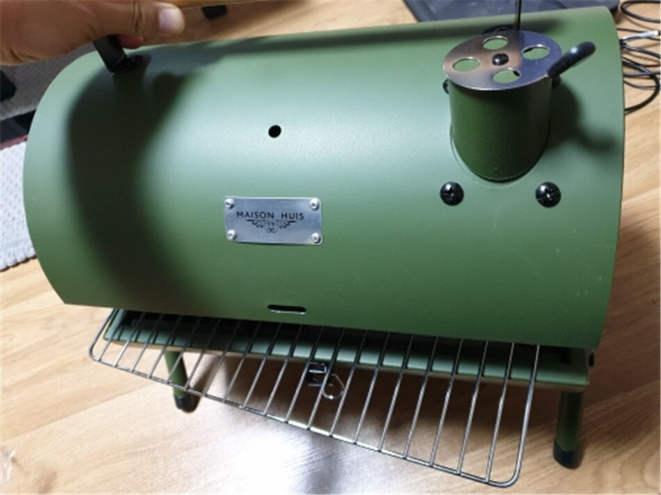 Portable Outdoor Barbecue Grill Household Small Barbecue Skewers Thickened Carbon Grill Camping Picnic Suitable For 3-5 People