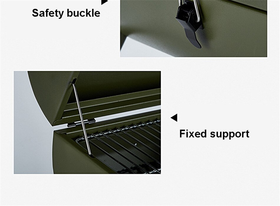 Portable Outdoor Barbecue Grill Household Small Barbecue Skewers Thickened Carbon Grill Camping Picnic Suitable For 3-5 People