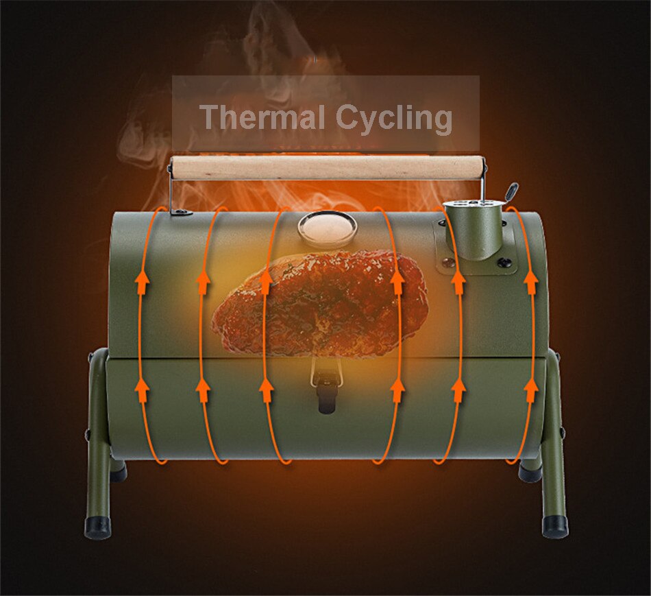 Portable Outdoor Barbecue Grill Household Small Barbecue Skewers Thickened Carbon Grill Camping Picnic Suitable For 3-5 People