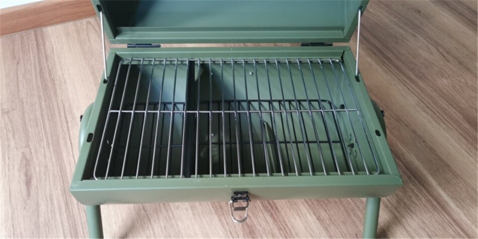 Portable Outdoor Barbecue Grill Household Small Barbecue Skewers Thickened Carbon Grill Camping Picnic Suitable For 3-5 People