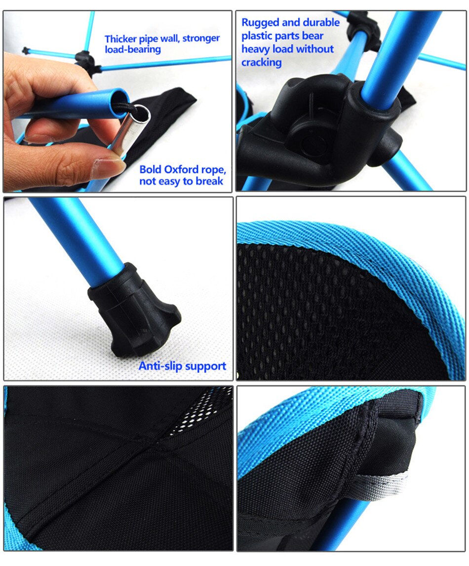 Outdoor Camping Mountaineering Convenient Moon Chair 7075 Light Aluminum Alloy Fishing Barbecue Folding Chair Beach Lounge Chair