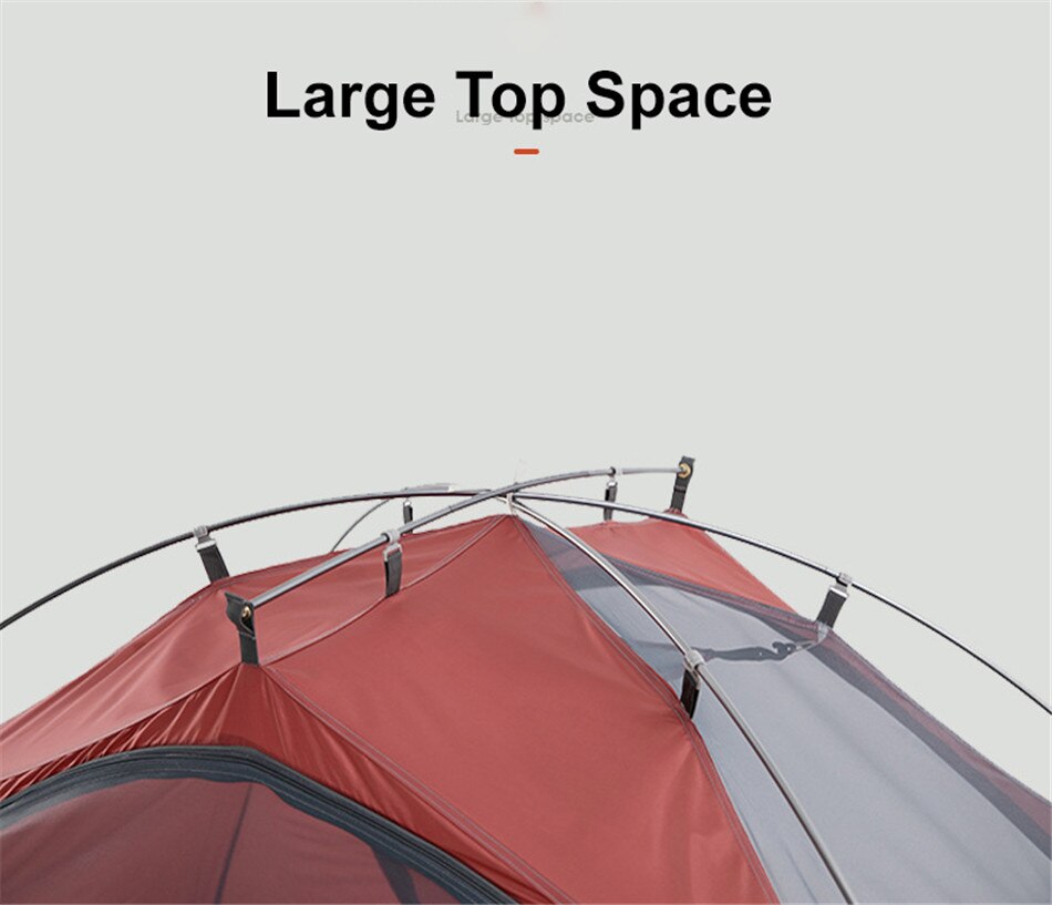 Outdoor Double-layer Waterproof 2-3 People Backpacking Tent Camping Hiking 4 Seasons Winter Tent Snow Skirt Portable Hilly Tent