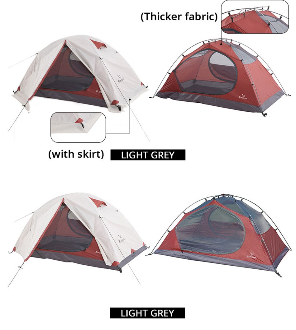Outdoor Double-layer Waterproof 2-3 People Backpacking Tent Camping Hiking 4 Seasons Winter Tent Snow Skirt Portable Hilly Tent