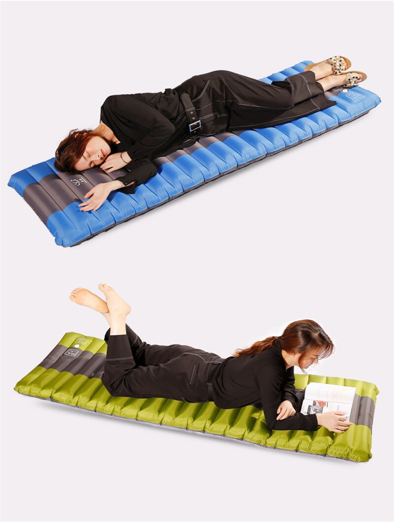 Outdoor Camping Inflatable Cushion Sleeping Bed Beach Picnic Travel Thick Waterproof Ultralight Portable Air Mattress Tent Mats