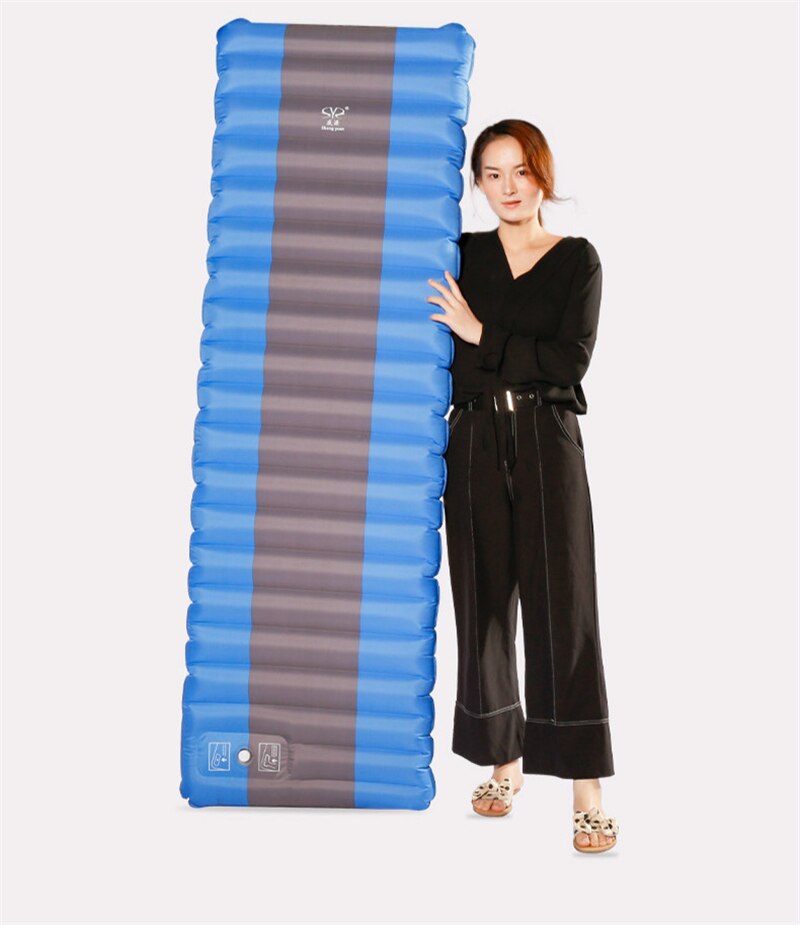 Outdoor Camping Inflatable Cushion Sleeping Bed Beach Picnic Travel Thick Waterproof Ultralight Portable Air Mattress Tent Mats