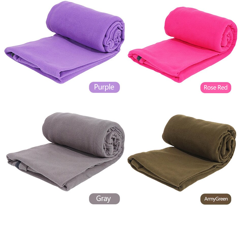 Outdoor Camping Thickened Fleece Sleeping Bag Four Seasons Warmth Lunch Break Knee Blanket Travel Liner Air Conditioning Quilt
