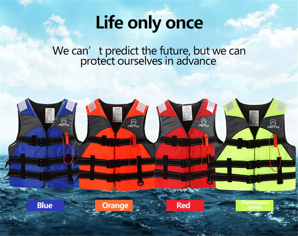 Outdoor High Buoyancy Adult Swimming Life Jacket Portable Rafting Snorkeling Vest Swimsuit Camping Fishing Safety Survival Vest