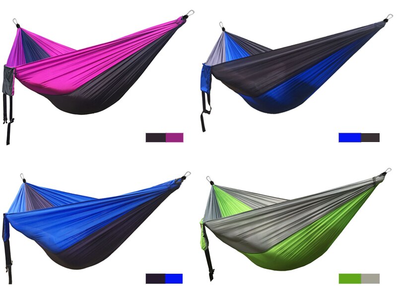 Ultralight Nylon Parachute Hammock Camping Survival Garden  Hunting Leisure Hamac Travel Double Person Hamak Free shipping