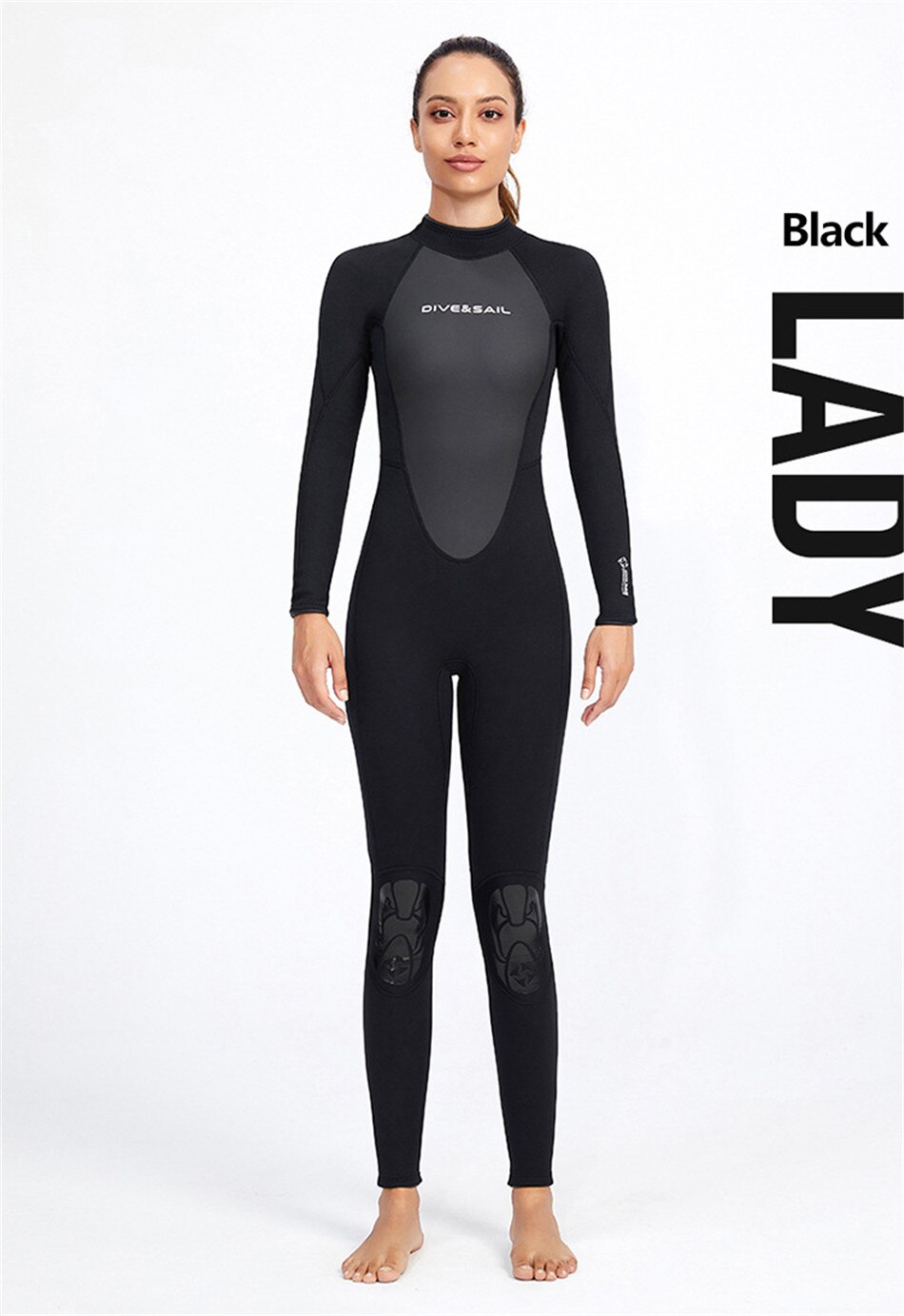 3MM Neoprene Thickened Warmth And Sunscreen Wetsuit One-Piece Long-Sleeved Wetsuit Water Surfing Snorkeling Swimming Swimsuit