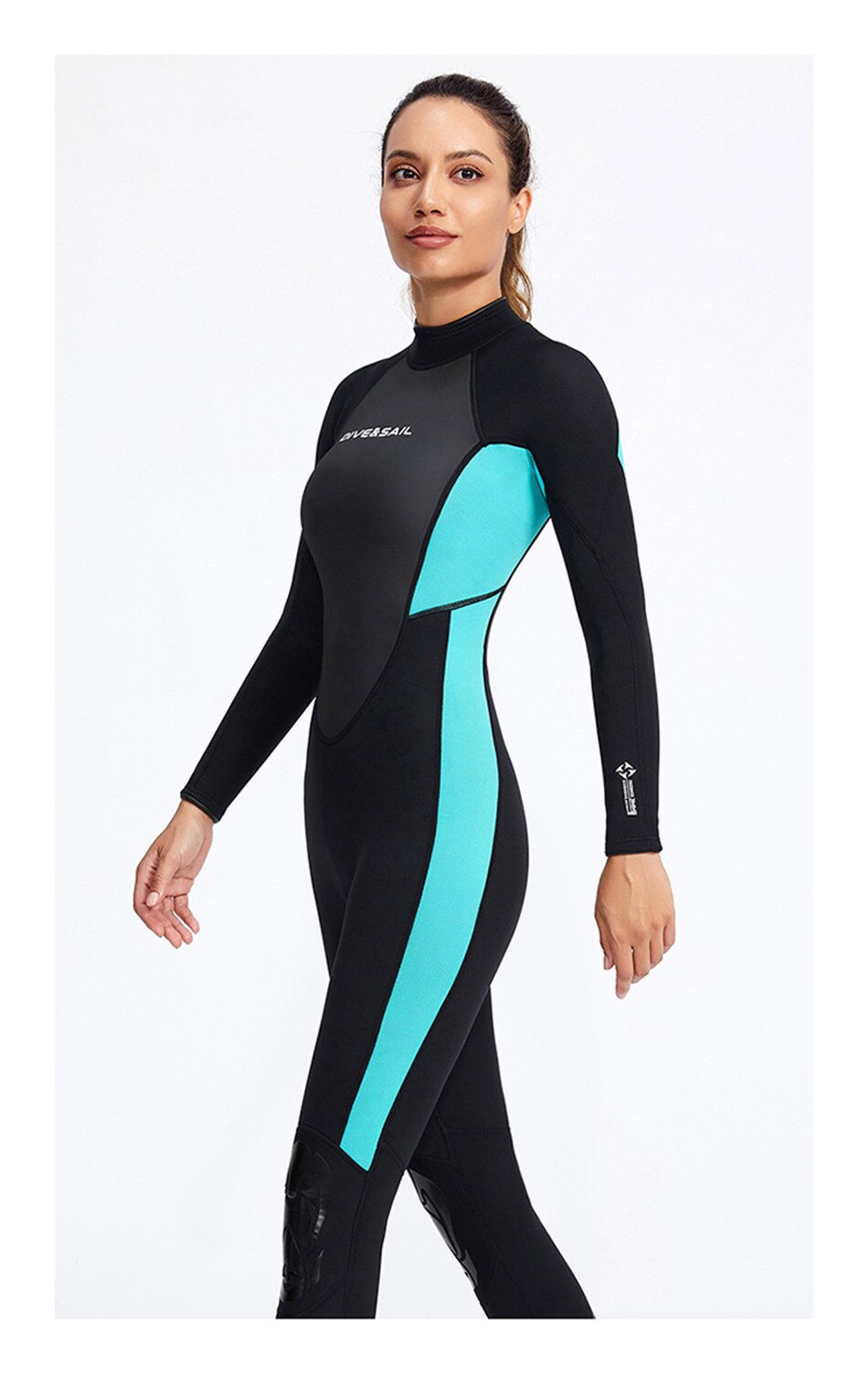3MM Neoprene Thickened Warmth And Sunscreen Wetsuit One-Piece Long-Sleeved Wetsuit Water Surfing Snorkeling Swimming Swimsuit