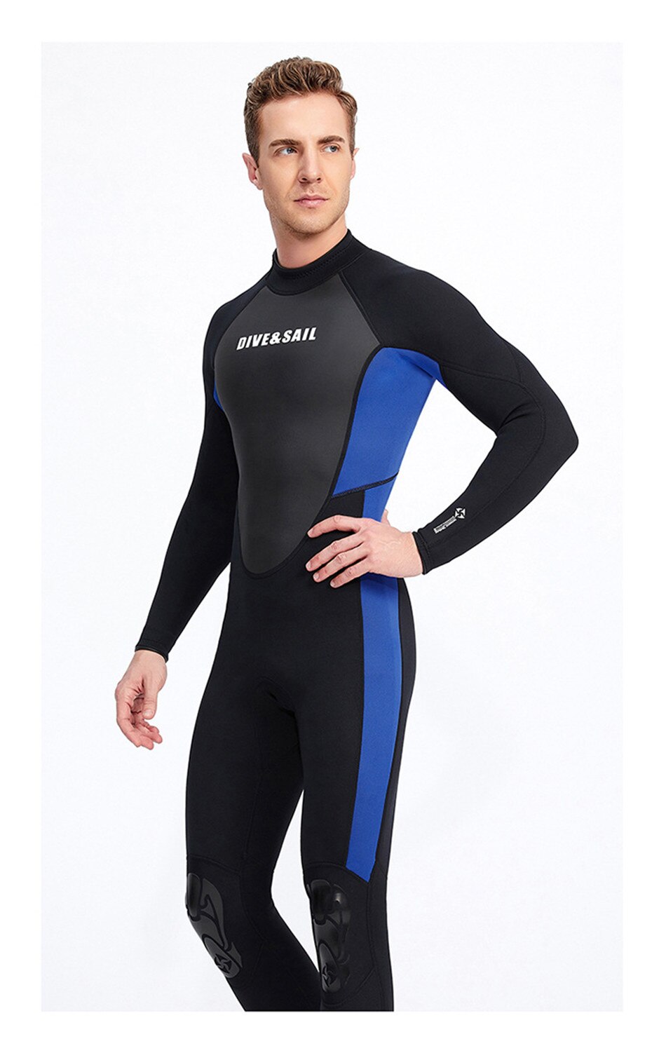 3MM Neoprene Thickened Warmth And Sunscreen Wetsuit One-Piece Long-Sleeved Wetsuit Water Surfing Snorkeling Swimming Swimsuit