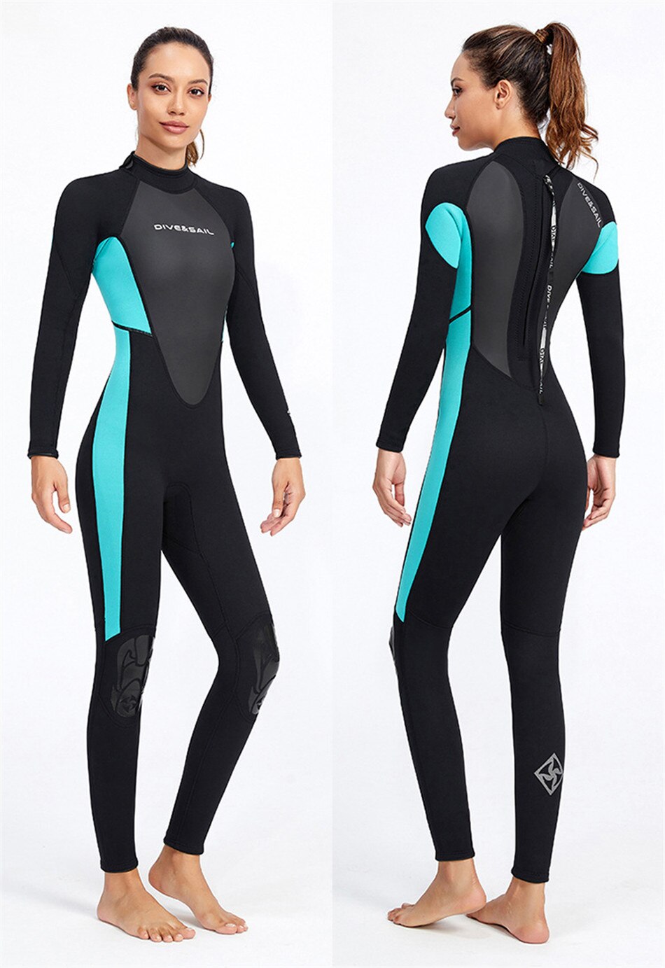 3MM Neoprene Thickened Warmth And Sunscreen Wetsuit One-Piece Long-Sleeved Wetsuit Water Surfing Snorkeling Swimming Swimsuit