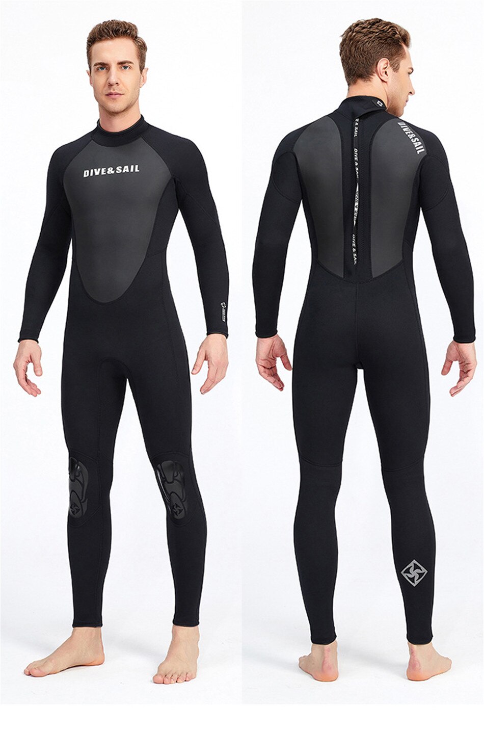 3MM Neoprene Thickened Warmth And Sunscreen Wetsuit One-Piece Long-Sleeved Wetsuit Water Surfing Snorkeling Swimming Swimsuit