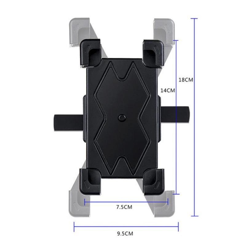 Bike Phone Holder Stand Anti Shake 360&deg; Rotation Adjustable Smartphone Mount Bracket Motorcycle Bicycle Cell Mobile Phone Mount