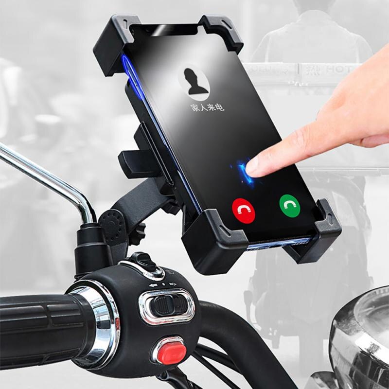 Bike Phone Holder Stand Anti Shake 360&deg; Rotation Adjustable Smartphone Mount Bracket Motorcycle Bicycle Cell Mobile Phone Mount