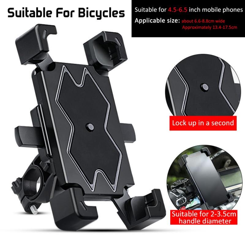 Bike Phone Holder Stand Anti Shake 360&deg; Rotation Adjustable Smartphone Mount Bracket Motorcycle Bicycle Cell Mobile Phone Mount