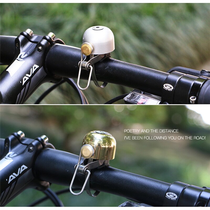 Retro Classical Bicycle Bell Clear Loud Sound MTB Road Bike Folding Handlebar Bell Copper Ring Horn Safety Bicycle Accessories
