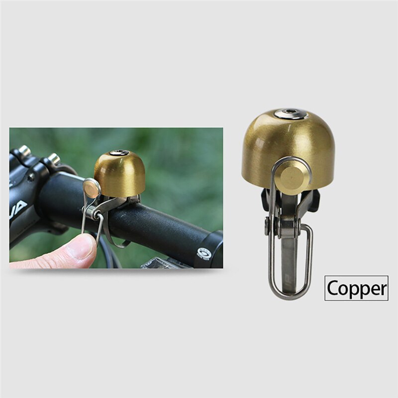 Retro Classical Bicycle Bell Clear Loud Sound MTB Road Bike Folding Handlebar Bell Copper Ring Horn Safety Bicycle Accessories