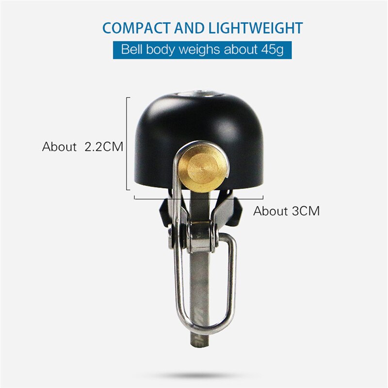 Retro Classical Bicycle Bell Clear Loud Sound MTB Road Bike Folding Handlebar Bell Copper Ring Horn Safety Bicycle Accessories