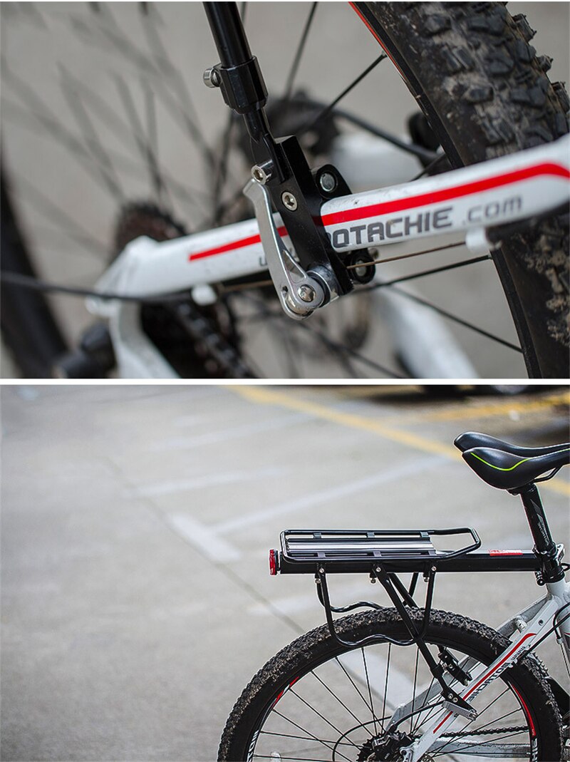 Bike Rack Bicycle Luggage Carrier Cargo Rear Rack Aluminum Alloy MTB Bike Install Tool Shelf Cycling Quality Seatpost Bag Holder